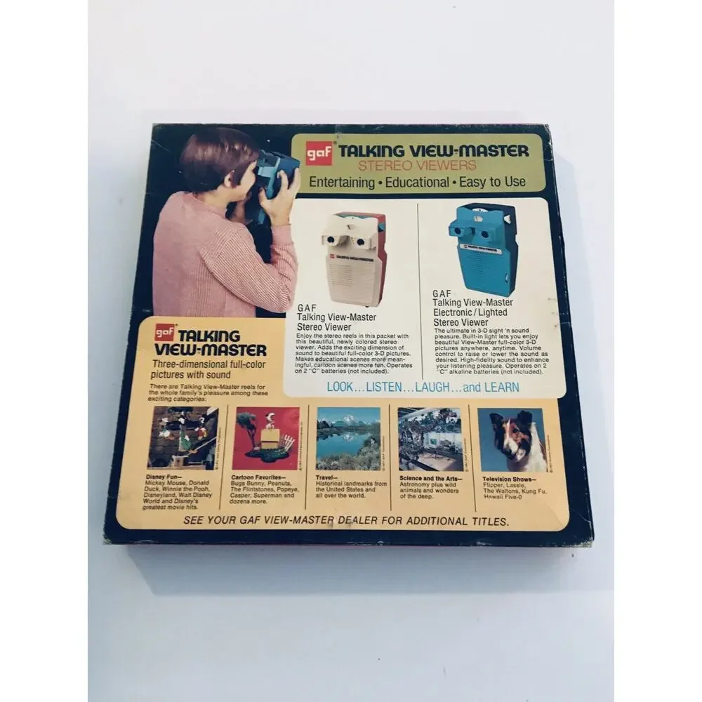 Vtg Talking View-Master Wizard Of Oz 3 Reel Set *21 Pictures* Works W/Demo Reel